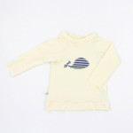 Tee shirt anti uv bébé - Rayure marinière baleine : Certifié UPF50+