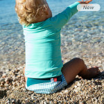 Protection anti uv bébé -  Bleu : Contre les coups de soleil - abricot