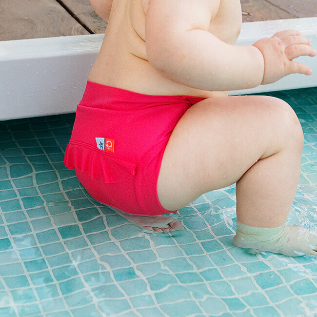 Protection anti uv bébé -  Bleu : Contre les coups de soleil - abricot