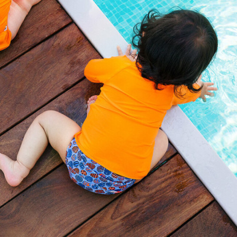 T-shirt anti-UV bébé - Abricot