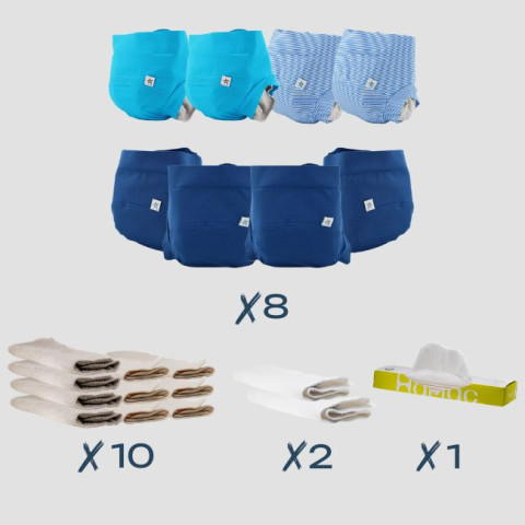 Pack "je me lance sérieusement" - Tons bleus (Nautilus, Petit Nicolas, Recif)