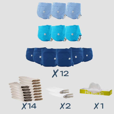 Pack "je fonce à 100% !" - Tons bleus (Nautilus, Petit Nicolas, Recif)