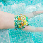 Protection anti uv bébé -  Bleu : Contre les coups de soleil - abricot