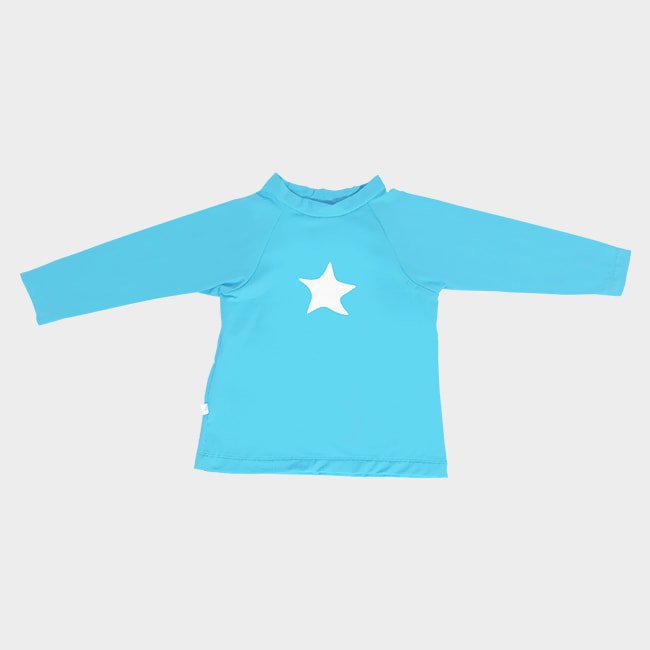 Tee-shirt enfant anti-UV à manches longues bleu - Les Petits Protégés